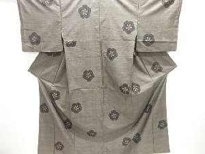 ねじり花模様織り出し本場泥大島紬着物(9マルキ)